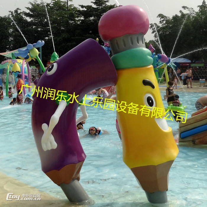 铅笔喷水-广州润乐水上乐园提供戏水小品，产品丰富
