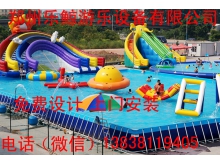夏季户外大型成人儿童游玩支架水池充气水滑梯厂家直销