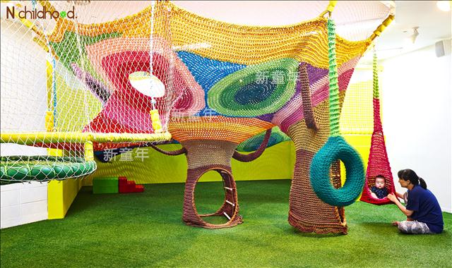 新童年彩虹绳网游乐设备,儿童游乐园彩虹网,淘气堡绳网，彩虹树