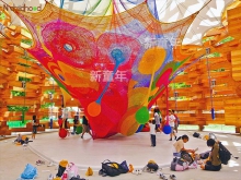 新童年彩虹绳网游乐设备,儿童游乐园彩虹网,淘气堡绳网，蜂巢网