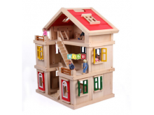 女孩过家家超大实木娃娃屋三层别墅房子仿真小家具儿童拼装玩具