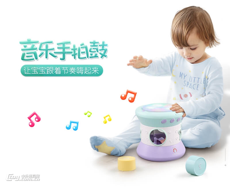 MB19米宝兔音乐拍拍鼓婴儿音乐电动手拍鼓