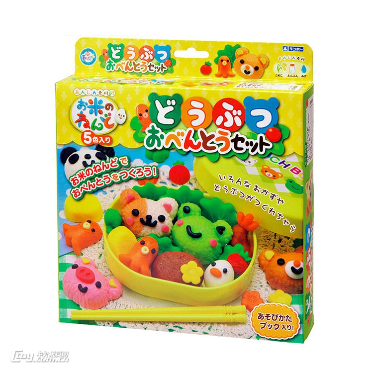 日本进口银鸟大米Gincho彩泥动物便当安全益智玩具