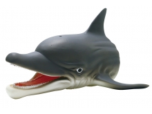仿真动物软胶手偶X302海豚手偶头模型玩具