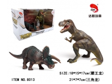 侏罗纪世界仿真恐龙霸王龙三角龙男孩模型玩具8013