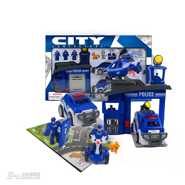 未来城市保护者警察场景教育玩具系列豪华装
