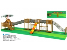幼儿园木制攀爬网，儿童攀岩墙，户外大型木制滑梯，木质攀爬架