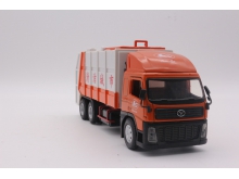 YS006-4合金垃圾车模型玩具开门回力合金车