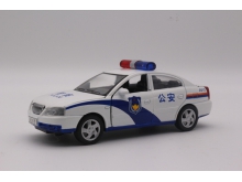 YS007合金仿真警车模型玩具开门回力合金车