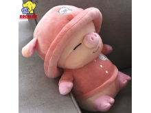 小猪公仔毛绒玩具开心小猪可爱女孩睡觉猪猪抱枕儿童生日礼物