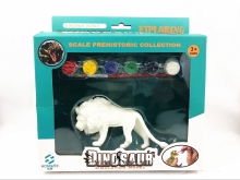 搪胶玩具定制加工厂家DIY涂鸦白模胚涂色豹子动物公仔模型