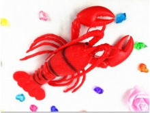 厂家批发直销儿童仿真搪胶捏叫大龙虾螃蟹海洋生物塑料模型玩具