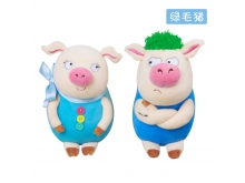 【均阳】绿毛猪 毛绒玩具