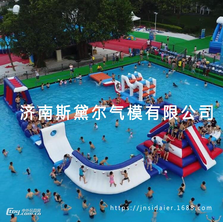 大型室外移动式水上乐园设备支架游泳池组合充气乐园出租出售