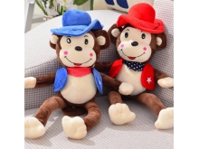 可爱大嘴猴子定制批发生产毛绒玩具公加工来图来样出口外贸品质