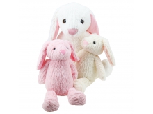 厂家定制可爱萌萌兔子毛绒玩具 可爱亲子小白兔公仔来图订制礼物