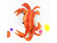 义乌泓智搪胶玩具捏捏叫仿真螃蟹海洋生物塑料模型玩具