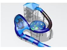 广州潮流水上乐园设备厂家提供漩涡飞毯滑梯