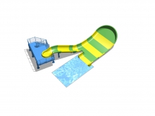 广州潮流水上乐园设备厂家提供儿童水上乐园设备小冲天滑梯