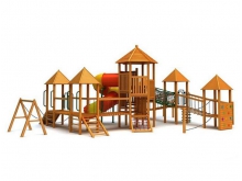厂家推荐户外木质拓展训练儿童不锈钢滑梯幼儿园木制树屋滑梯定制