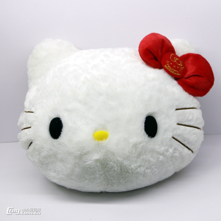 定做打样Hello Kitty抱枕猫公司吉祥物毛绒玩具定制