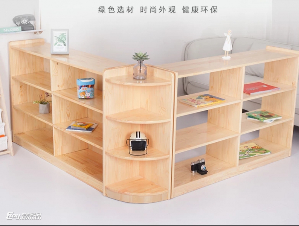 河南郑州幼儿园早教班专用纯实木防火板密度板玩具柜子工厂直销