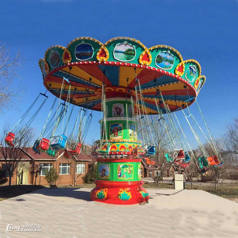 移动儿童秋千飞椅厂家 12座16座西瓜旋转飞椅价格