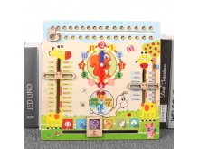木公主木制时钟日历拼图挂板多功能儿童益智认知玩具