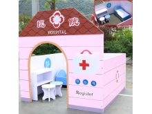 木质儿童家具仿真小房子角色扮演过家家玩具套装幼儿园区角游戏屋