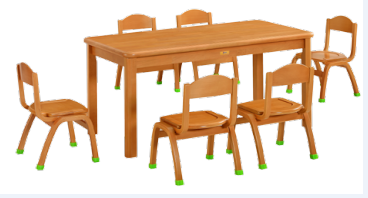 幼儿园长方桌，六人桌