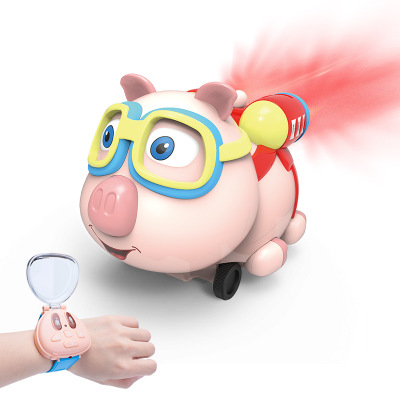 猪小八电动喷雾智能跟随手表遥控车
