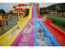 厂家供应水上游乐设施-水滑梯-彩虹竞赛滑梯