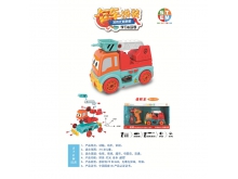 柏晖STEM系列拆装卡通音乐消防车玩具BH1350