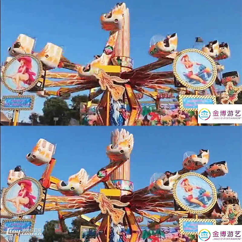 主题乐园陆地游乐设备儿童疯狂快车娱乐设施新型公园旋转飞车