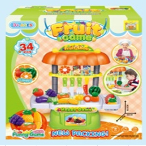 宏川盛升级版水果台切切乐玩具34件组合DIY套装玩具36778-107