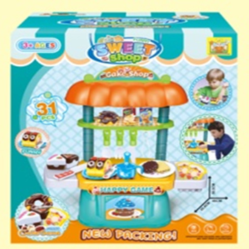 宏川盛蛋糕台切切乐DIY玩具31件男孩套装36778-106