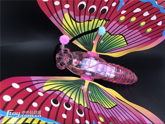 七彩电动音乐蝴蝶儿童电动玩具会发光的蝴蝶