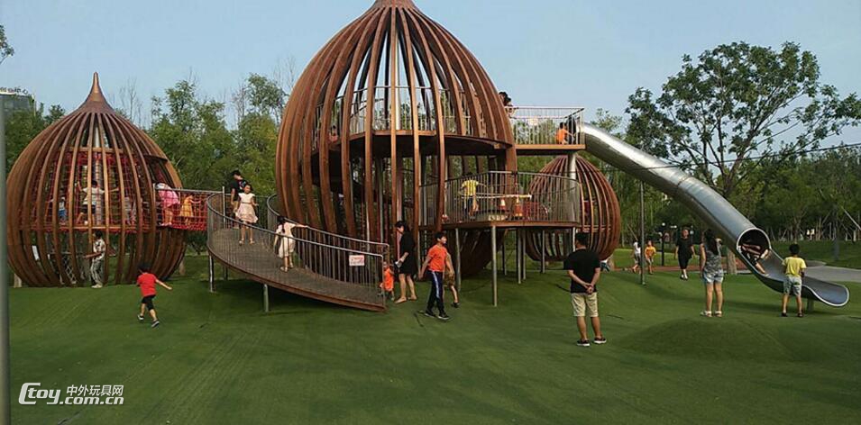 公园整体规划设计攀爬网景区儿童游乐设备原生态树屋木质拓展