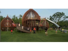 公园整体规划设计攀爬网景区儿童游乐设备原生态树屋木质拓展
