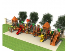木质组合滑梯幼儿园木质滑梯公园景区室外儿童乐园游乐设备