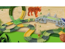 新款DIY动物园接装轨道带电动玩具车
