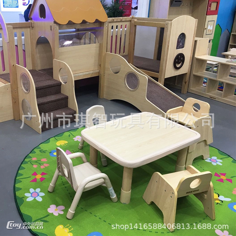 幼儿园桌椅木质培训班课桌椅日托幼教专用桌椅低龄儿童桌椅木