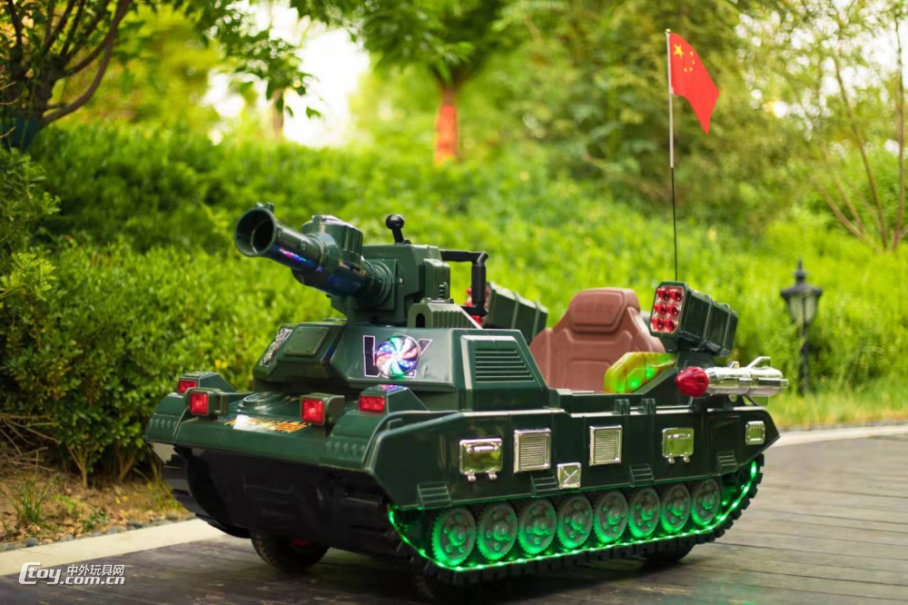 新款共享智能扫码儿童电动坦克可坐出租玩具可广场小区商场内投放