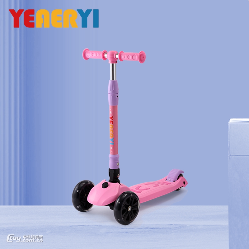 新款3岁宝宝摇摆滑板车 一键折叠3-12岁可调儿童滑板车