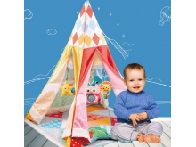 户外游戏帐篷4面塔形带枕头儿童过家家玩具
