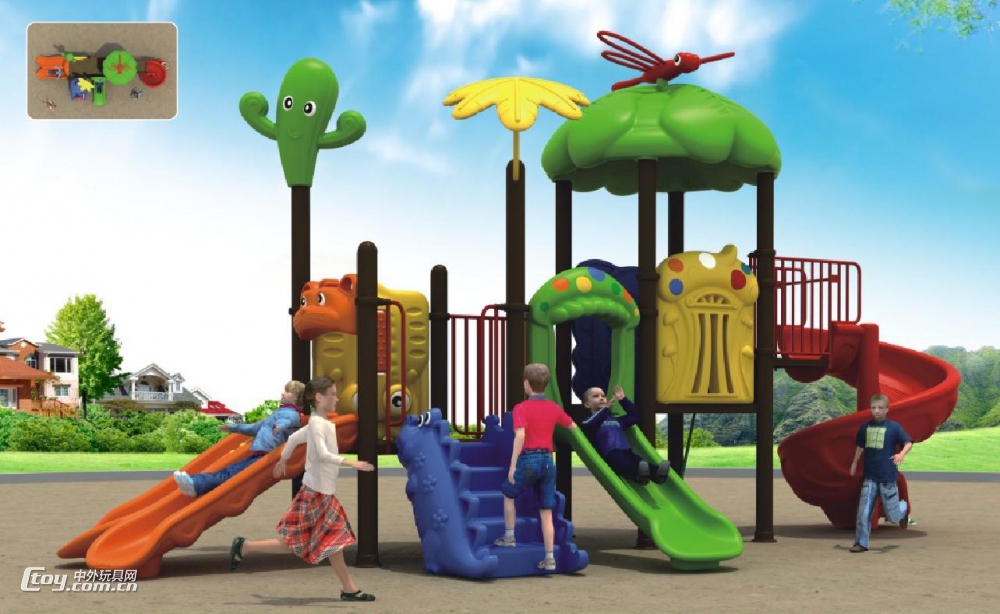 广西南宁儿童秋千组合滑梯玩具定制 儿童大型室外游乐设备