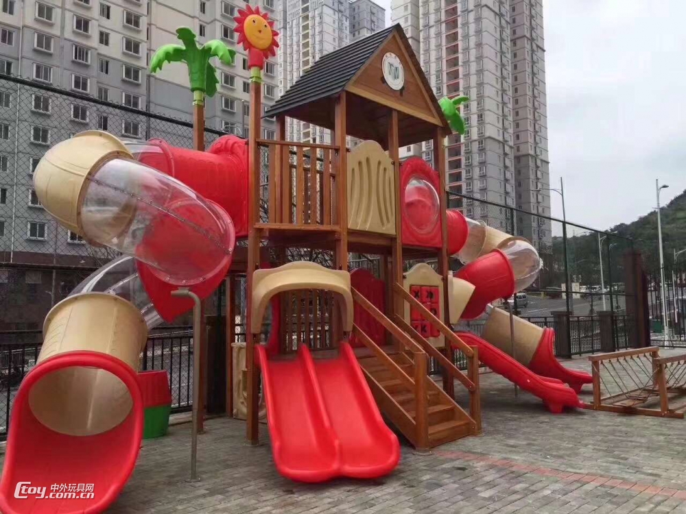 南宁直供幼儿园滑梯 户外塑料玩具厂家 广西南宁生产厂家