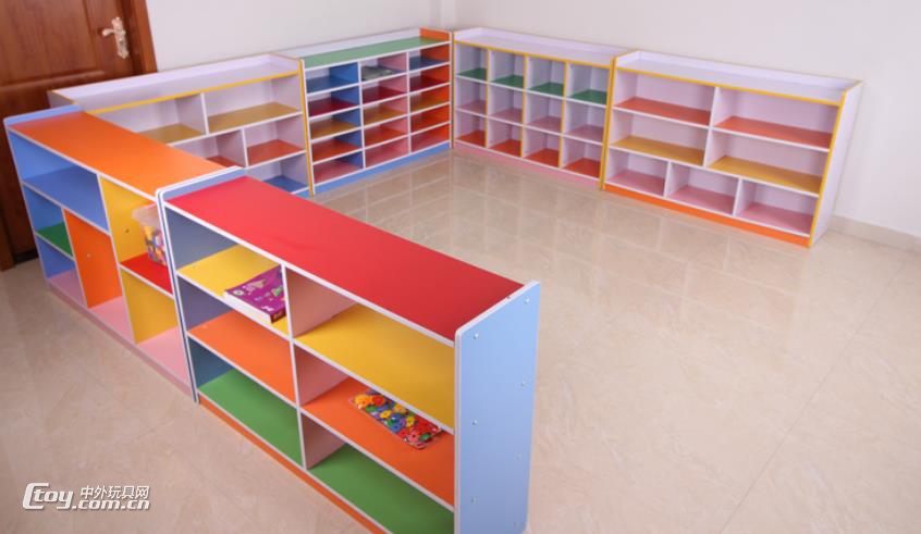 幼儿防潮板玩具柜 幼儿家具 玩具书包柜 防火板组合柜