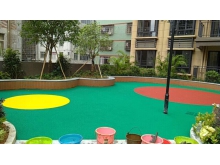 广西幼儿园场地橡胶颗粒地垫铺设方法 橡胶地板怎么安装