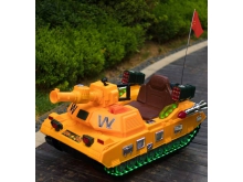 儿童电动坦克出租车宝宝汽车四轮可坐人广场出租可发炮弹玩具童车